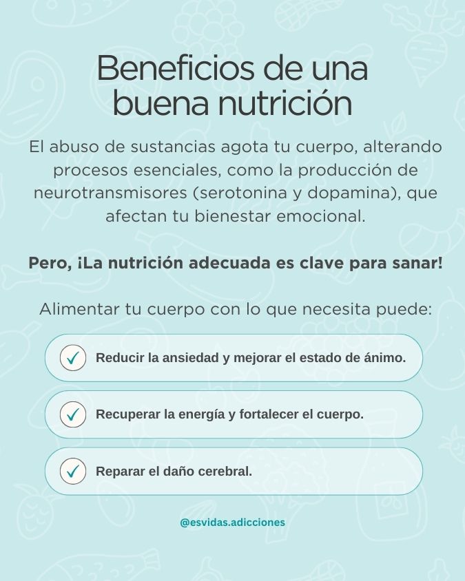 Todo lo que necesitas saber sobre la alimentación durante un proceso de rehabilitación de drogas | Esvidas La importancia de la nutrición en el proceso de recuperación de adicciones