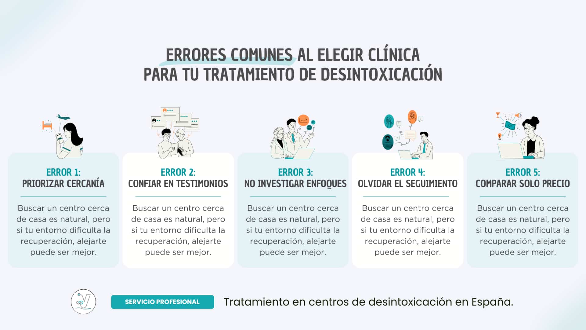 Errores comunes al elegir una clínica de desintoxicación: Evita estos fallos