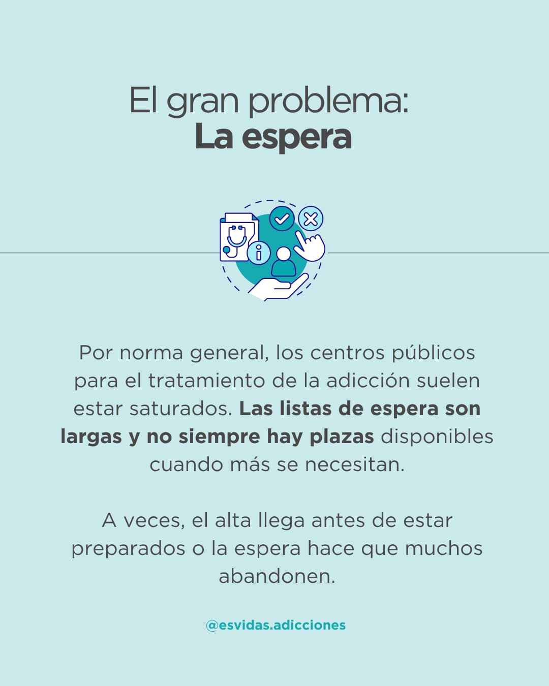 ¿Cuál es el principal problema para empezar un tratamiento gratuito contra las adicciones? | Esvidas ¿Cuál es el principal problema para empezar un tratamiento gratuito contra las adicciones?