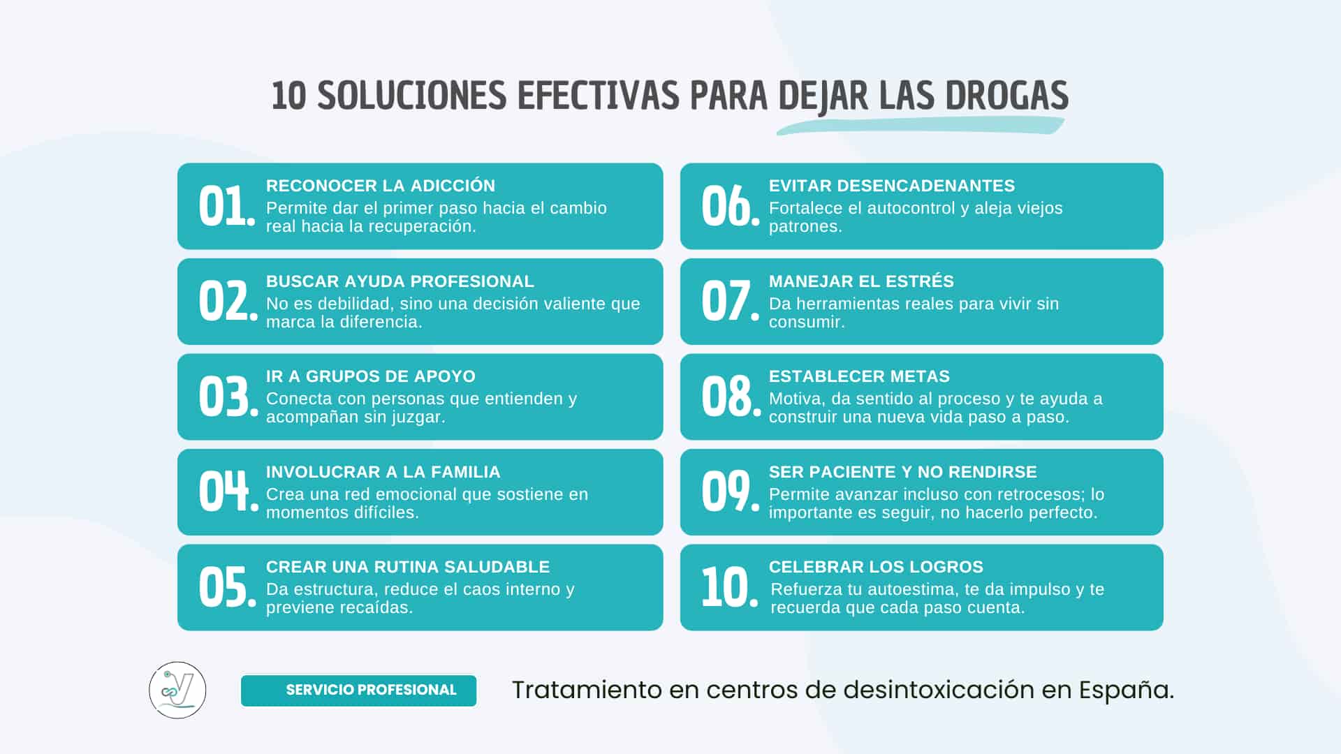10 soluciones efectivas para dejar las drogas