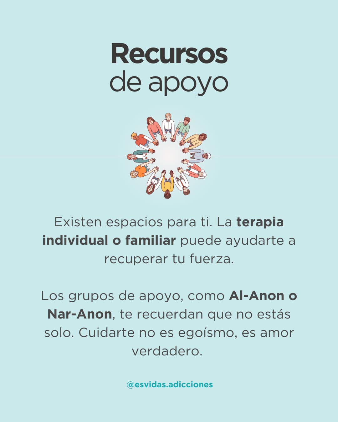 Cuidado psicológico familia persona adicta | Esvidas Cuidado psicológico familia persona adicta