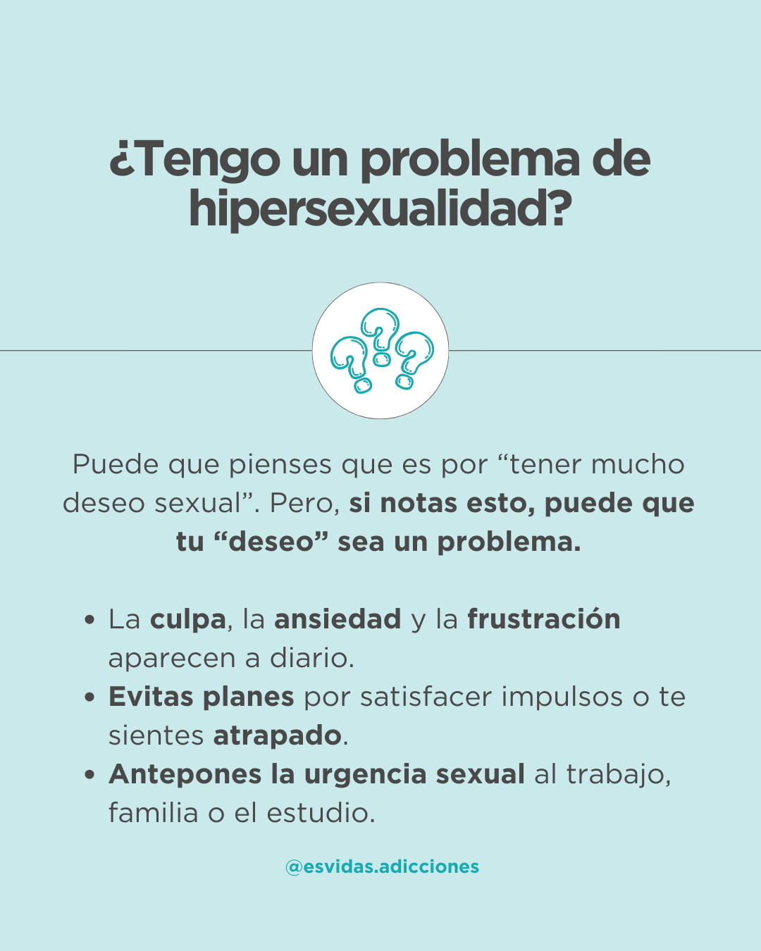 ¿Qué es la adicción al sexo? Signos y síntomas a tener en cuenta | Esvidas ¿Qué es la adicción al sexo? Signos y síntomas a tener en cuenta