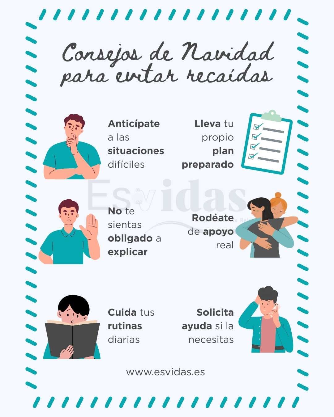 Consejos de Navidad para evitar recaídas