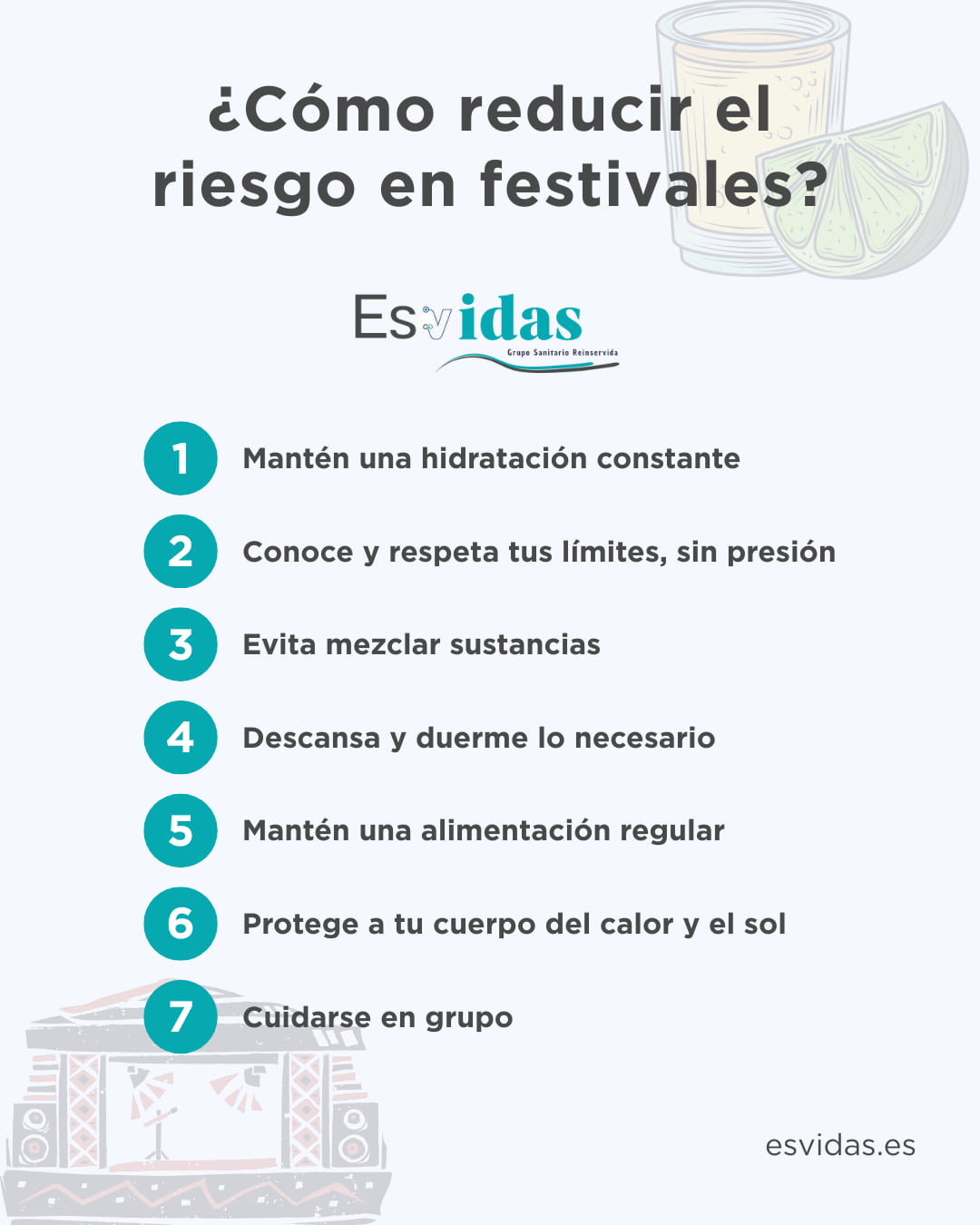 Reducir riesgos en festivales