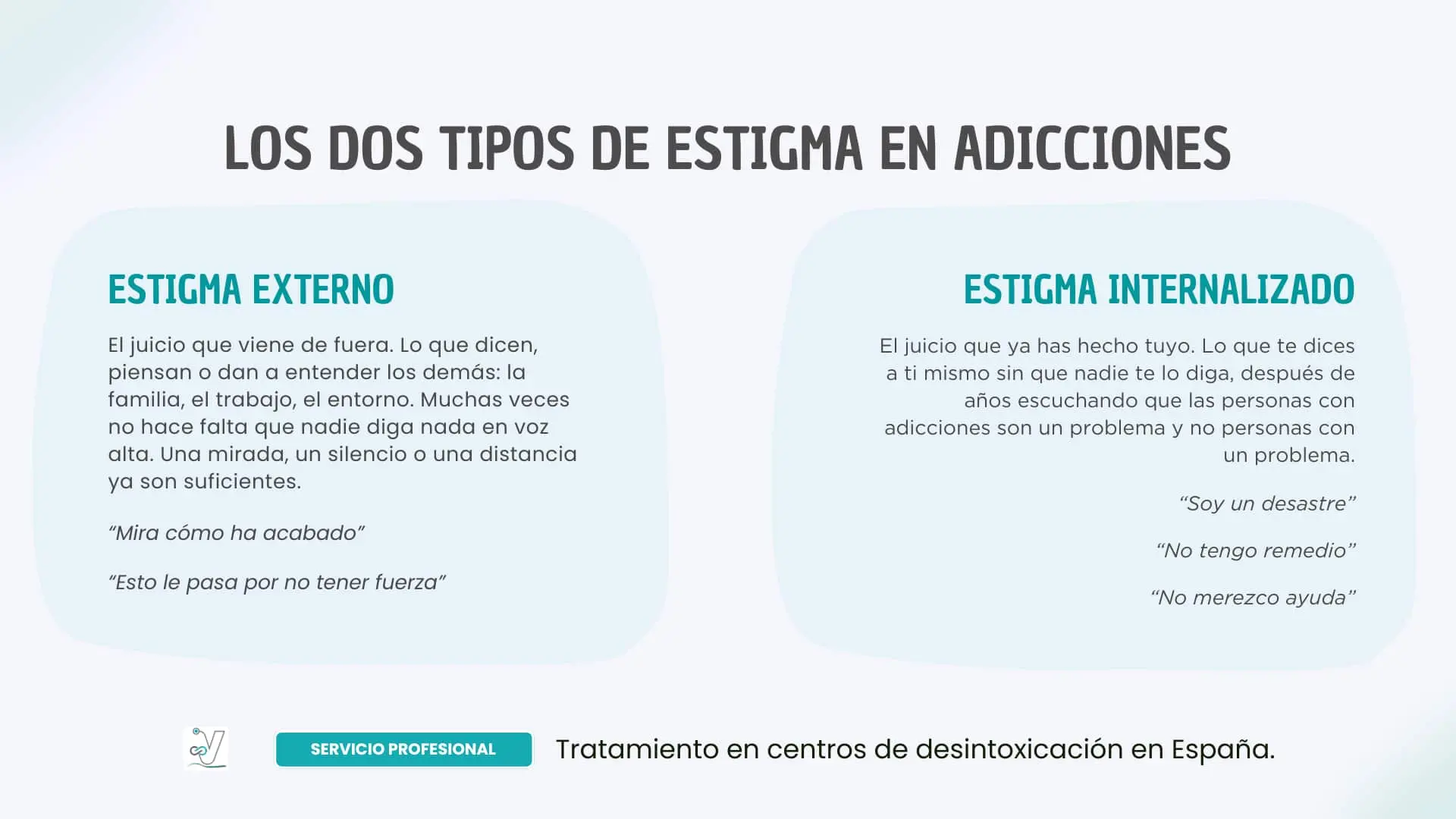 Tipos de estigma en adicciones: estigma externo e internalizado Tipos de estigma en adicciones: estigma externo e internalizado
