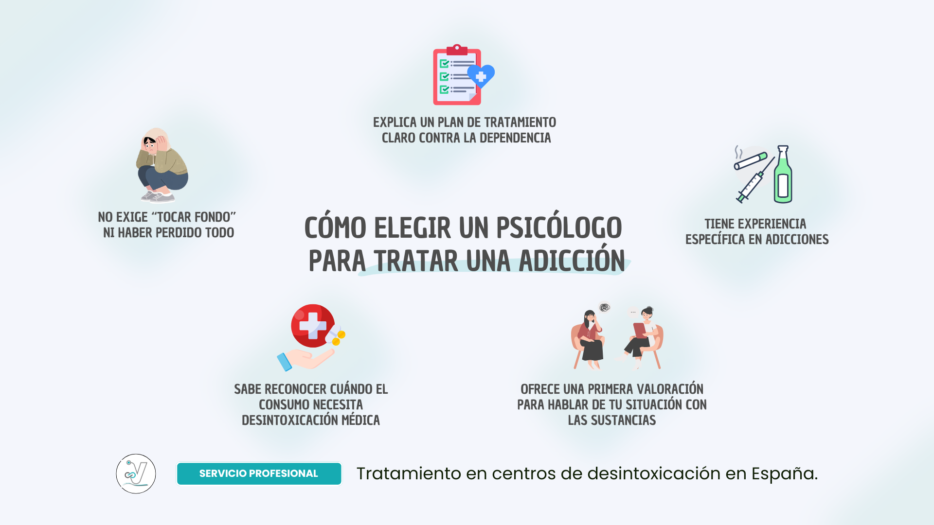 Requisitos de psicólogo para tratar una adicción