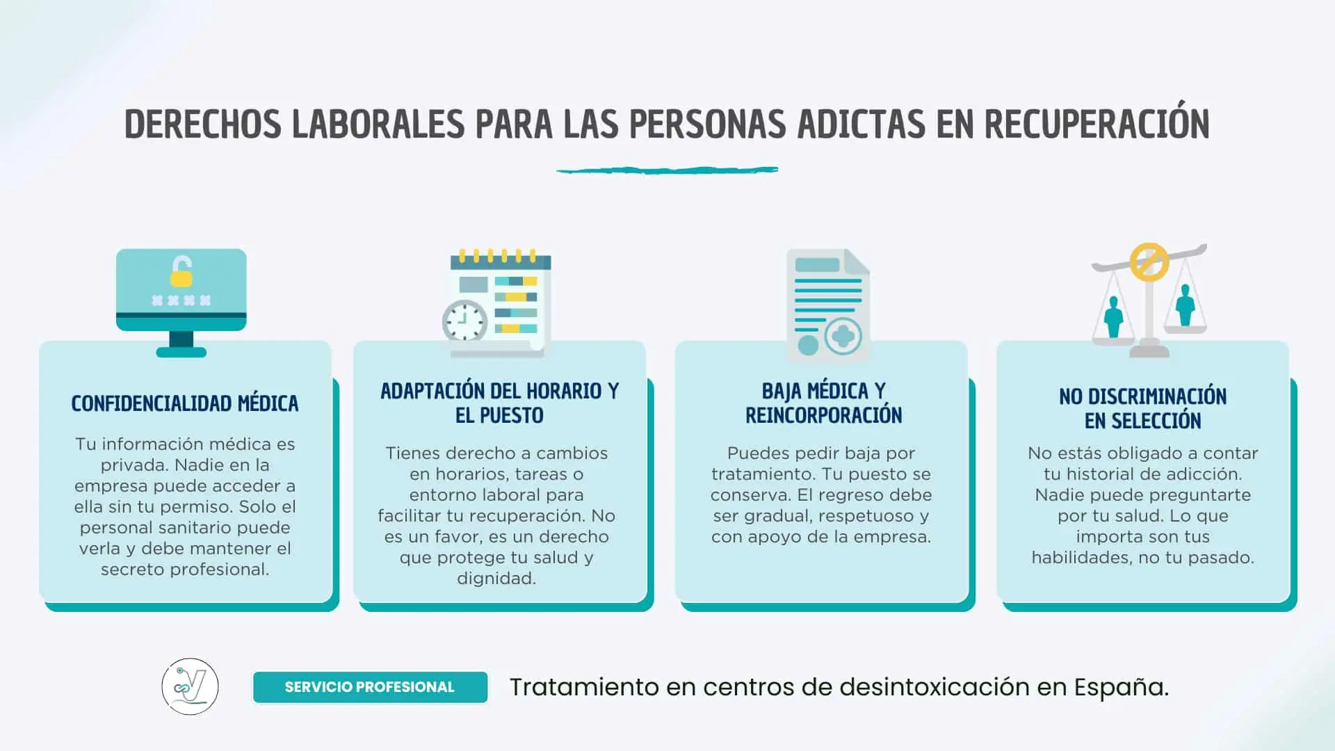 Derechos laborales clave para personas adictas en rehabilitación