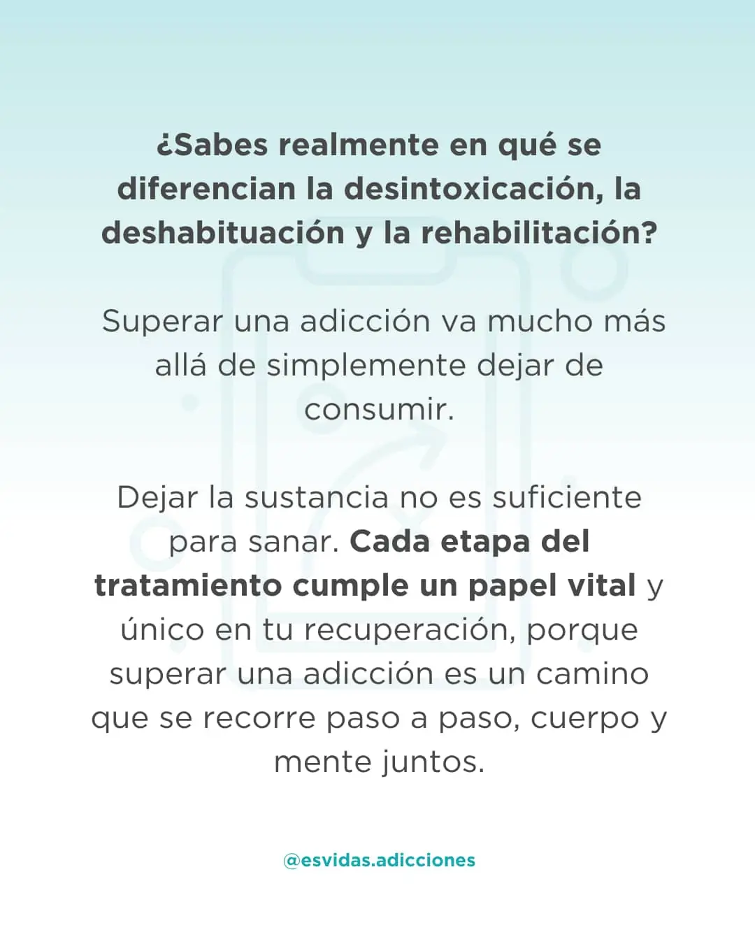 Diferencias entre desintoxicación, dehabituación y rehabilitación de una adicción | Esvidas Diferencias entre desintoxicación, dehabituación y rehabilitación de una adicción
